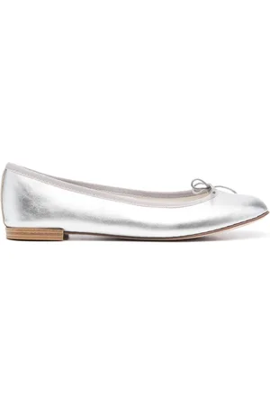 Repetto Metallic bow-detail ballerina shoes