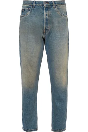 Prada Distressed-effect straight-leg jeans