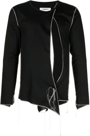 Sulvam Cut-out detail cotton T-shirt