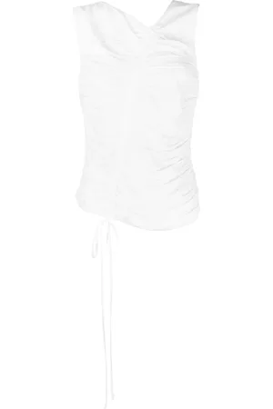 Nº21 Ruched-detail sleeveless blouse