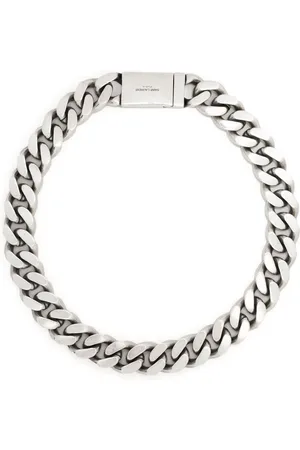 Saint Laurent Logo-engraved chain-detail necklace