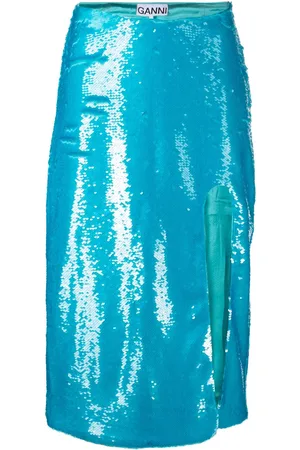 Ganni Sequin-embellished midi skirt