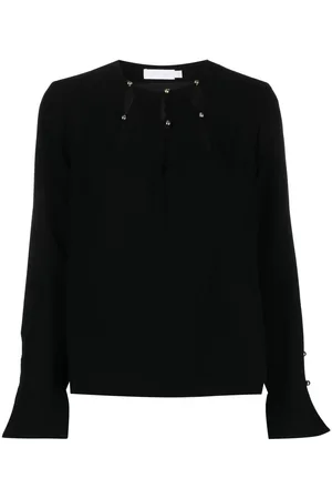 Simkhai Sharon long-sleeve crepe blouse