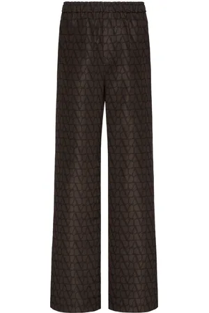 VALENTINO GARAVANI VLogo-print wide-leg trousers