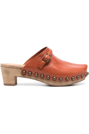 Pedro Garcia Stud-embellishment leather mules