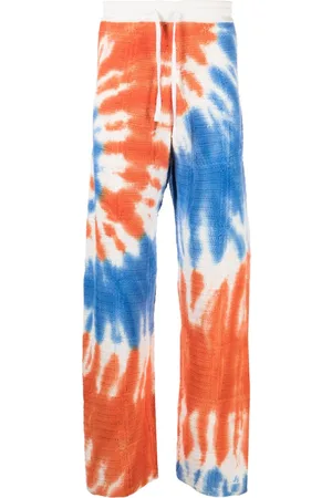 MARCELO BURLON Tie-dye macramé trousers