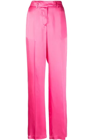 SEMICOUTURE Satin-finish straight-leg trousers