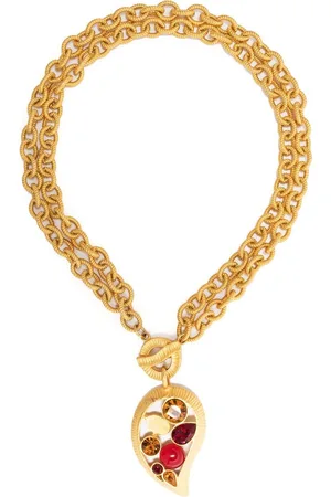 Givenchy 1990s paisley pendant necklace