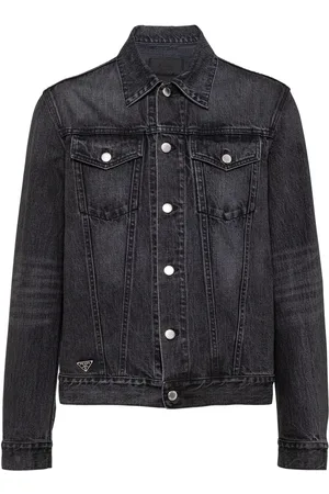 Prada Triangle-logo denim blouson jacket