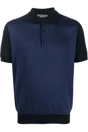 corneliani Two-tone short-sleeve polo shirt