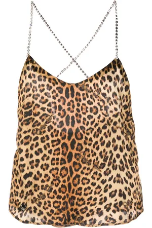 Philipp Plein Leopard-print silk tank top