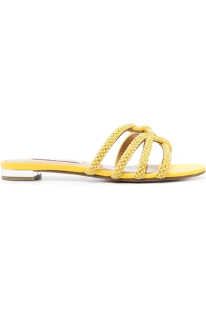 Aquazzura Moondust embellished flat sandals