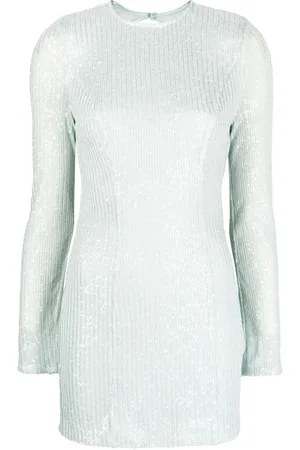ROTATE Sequin-embellished open-back minidress