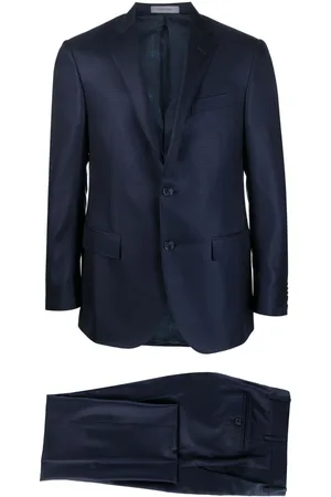 corneliani Tonal print single-breasted suit