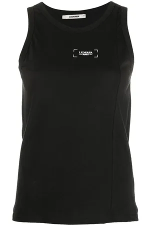 MAX & MOI Graphic text-print vest