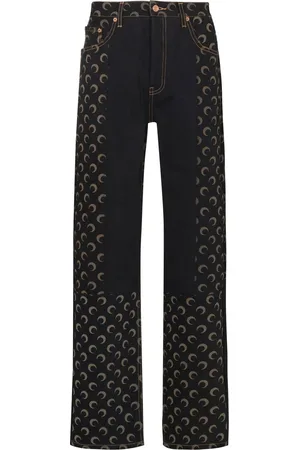 Marine Serre Regen Crescent Moon straight-leg jeans