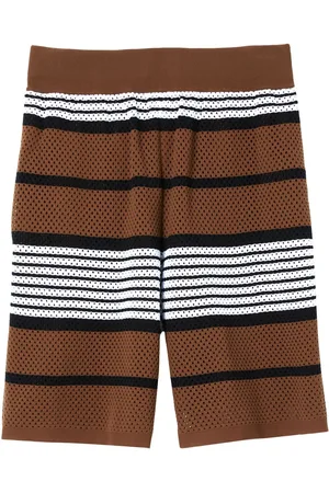 Burberry Perforated striped bermuda shorts