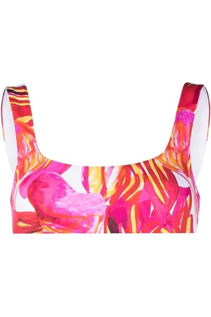 Louisa Ballou Abstract-print bikini top