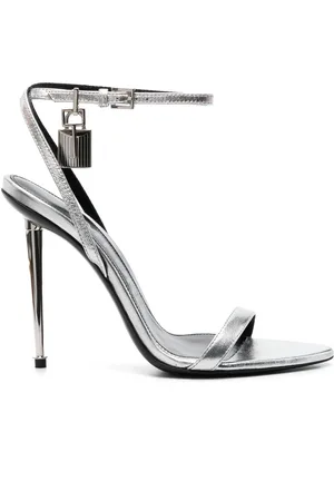 Tom Ford Padlock-detail metallic sandals