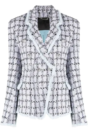 Philipp Plein Tweed button-up blazer