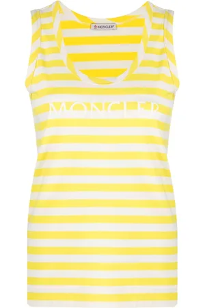 Moncler Striped logo-print tank top