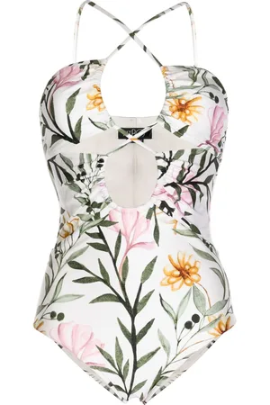 PATBO Jasmine lace-up cut-out swimsuit