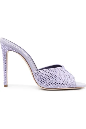 PARIS TEXAS 110mm crystal embellished leather sandals