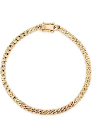 EF Collection 14kt yellow diamond curb chain bracelet