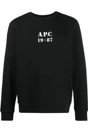 A.P.C. Logo print round neck sweatshirt