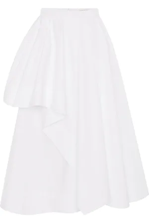 Alexander McQueen Asymmetric pleated midi skirt