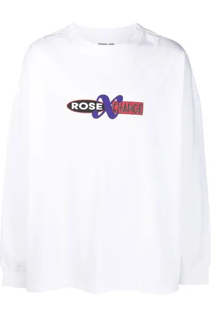 MARTINE ROSE Logo-print long-sleeve cotton T-shirt