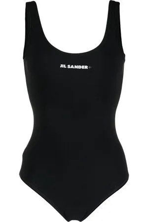 Jil Sander Scoop-back logo-print swimsuit