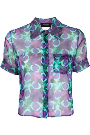 Dsquared2 Abstract flower-print short-sleeve shirt