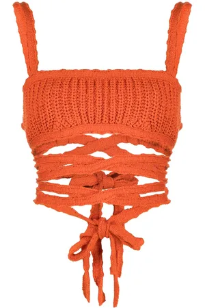 Alanui Crochet-knit sleeveless top