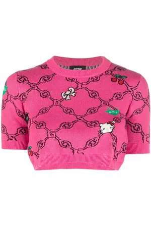 GCDS Cartoon-print knitted top