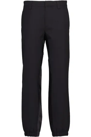 Prada Triangle-logo wool trousers