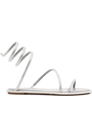 RENE CAOVILLA Crystal-embellished flat sandals
