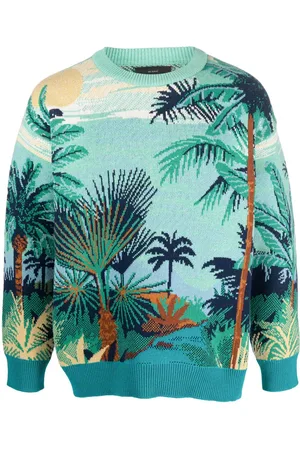 Alanui Palm tree-print jumper