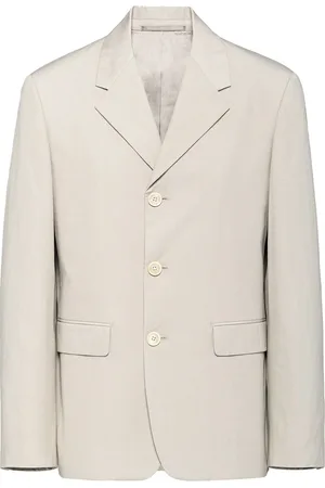 Prada Triangle logo single-breasted blazer