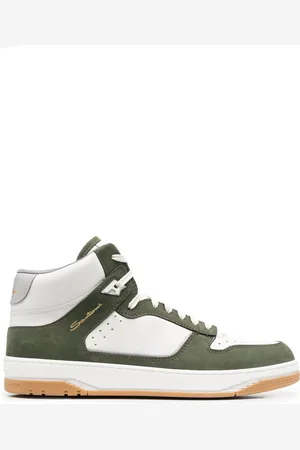 santoni Logo-print hi-top sneakers