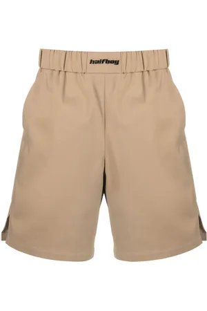 Halfboy Embroidered-logo drawstring waist shorts