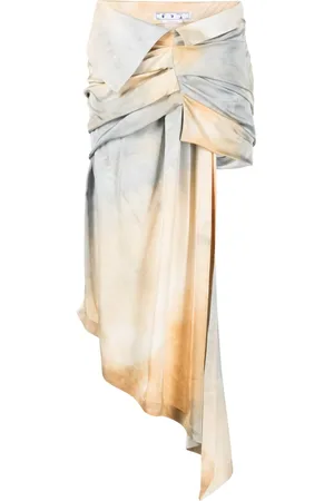 OFF-WHITE Tie-dye asymmetric skirt