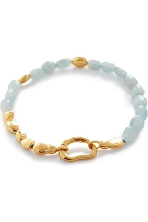 Monica Vinader Rio Aquamarine beaded gemstone bracelet