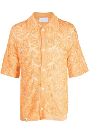 BONSAI Open-knit short-sleeve cardigan