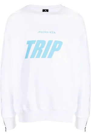 MAUNA KEA X Triple J logo-print zip-sleeve sweatshirt
