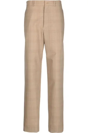 LEMAIRE Check-print high-waisted trousers
