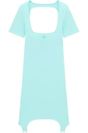 Courrèges Square-neck cut-out mini dress