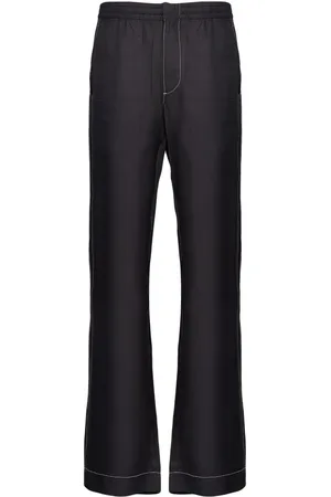 Prada Drawstring-waist silk trousers