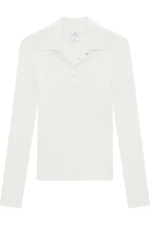 Courrèges Ribbed-knit polo shirt