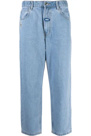 A Bathing Ape Loose-fit patch-detail denim trousers